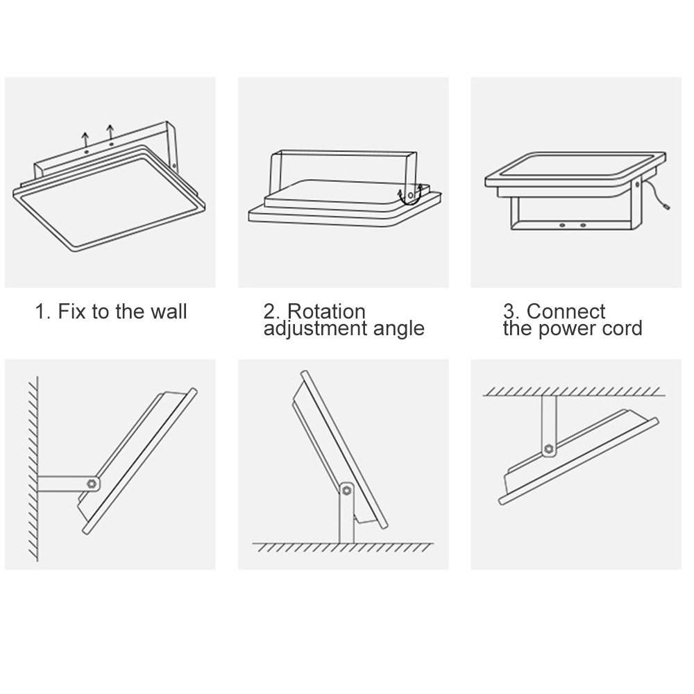 LED Floodlight IP66 Waterproof Led Reflector Wall Spotlight 150W 100W 50W 30W 20W 10W Ultra Thin Outdoor Flood Light Garden Lamp