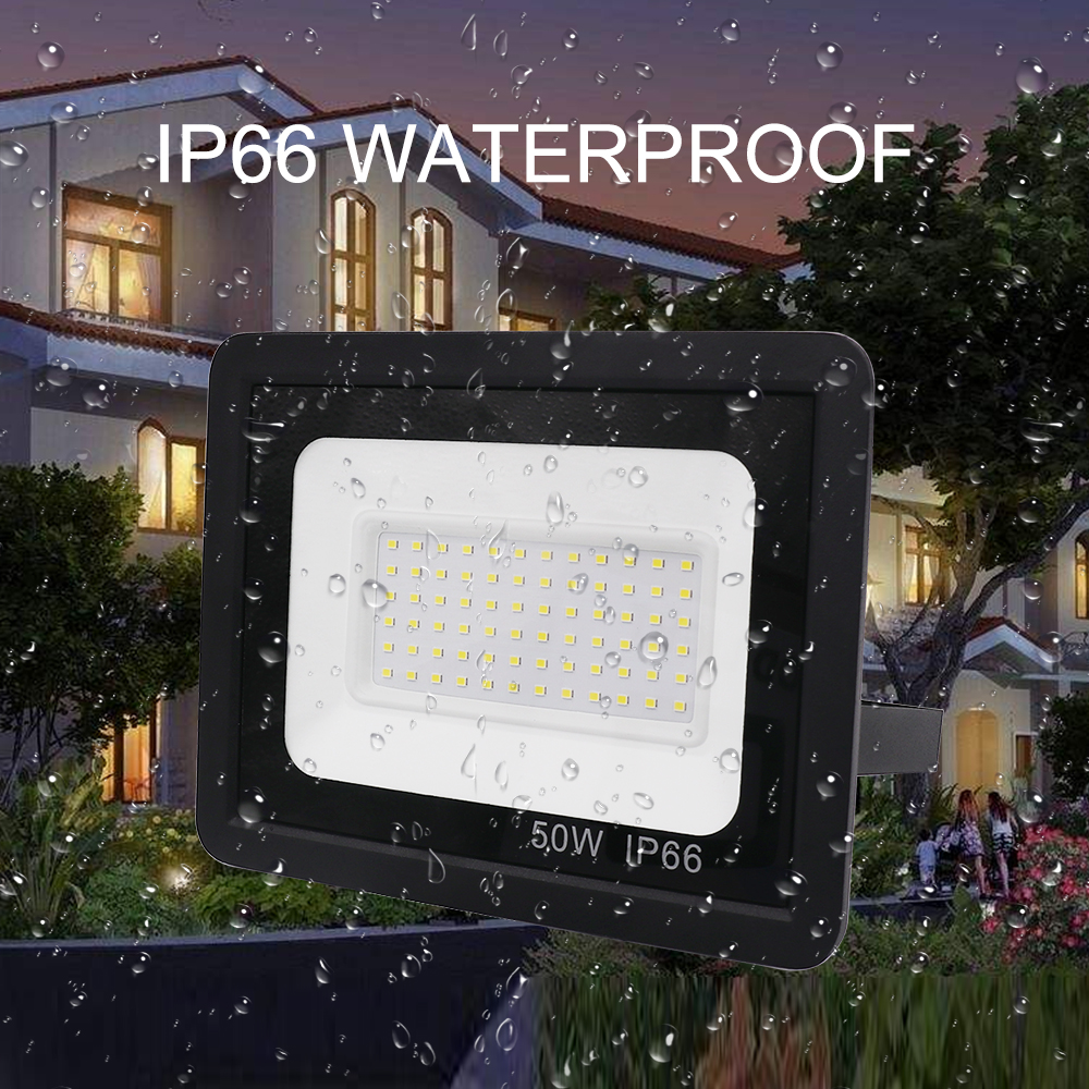 AC 220V Led Flood Light 10W 50W Led Reflector Spotlight IP66 Waterproof LED Street Lamp Linear Ultra-thin Landscape Lighting