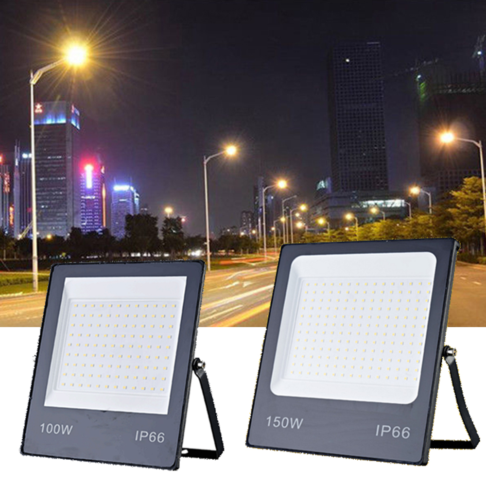 AC165-265V LED FloodLight 10W 20W 30W 50W 100W Led Reflector Waterproof IP66 LED Flood Light Wall Spotlight Garden Lighting