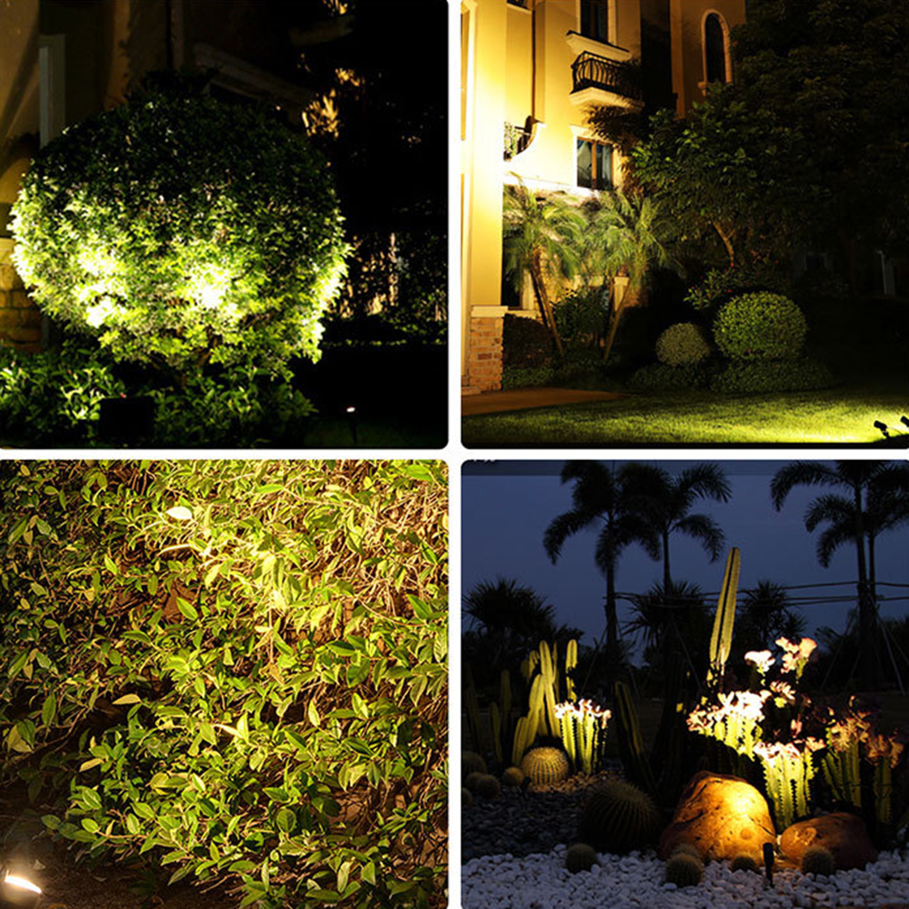 4pcs Set Outdoor Garden Landscape Light 220V 240V Super bright LED Lawn Lamp COB Waterproof Spike Lights Path Yard Spotlight