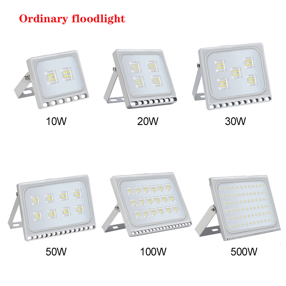 10W 20W 30W 50W 100W IP65 AC220V LED Spotlight Outdoor Ultrathin Sensor LED Flood Light Wall Garden Street Security Lights