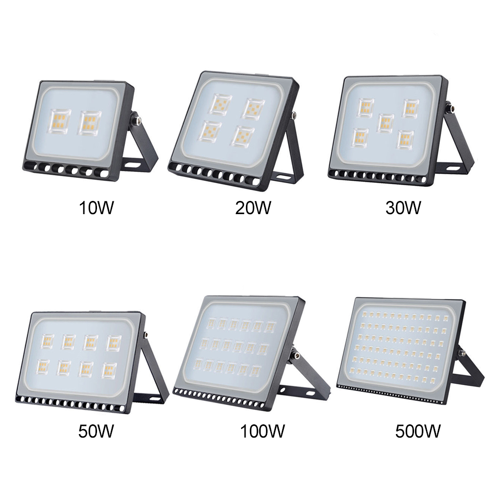 10W 20W 30W 50W 100W IP65 AC220V LED Spotlight Outdoor Ultrathin Sensor LED Flood Light Wall Garden Street Security Lights