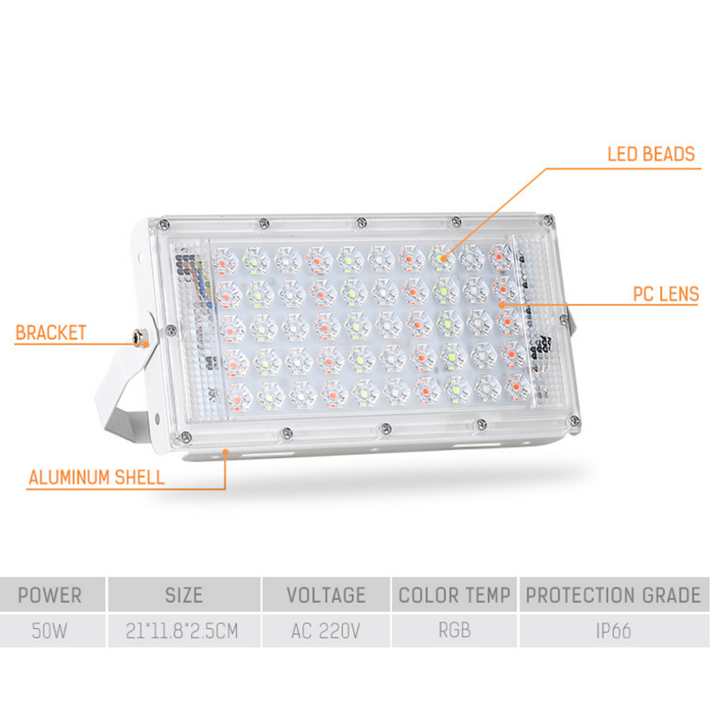 50W LED Floodlight AC 220V 230V 240V Outdoor Spotlight Flood Light IP66 Waterproof LED Street Lamp Landscape Lighting