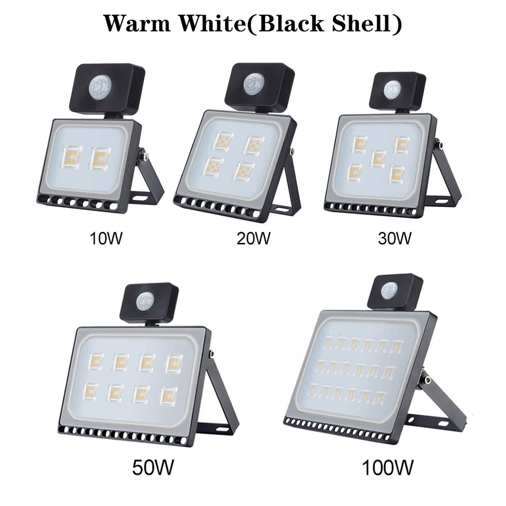 220V Sensor LED Flood Light Ultrathin Solar Lamp IP65 Waterproof Outdoor Garden Wall Street Light 10W 20W 30W 50W 100W Foco Led