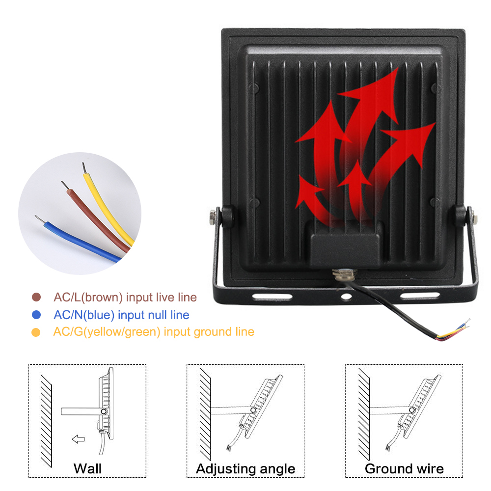 RGB LED Floodlight 10W 30W 50W Foco LED Spotlight IP66 Waterproof Outdoor Refletor Led Flood Light with Remote Controller 220V