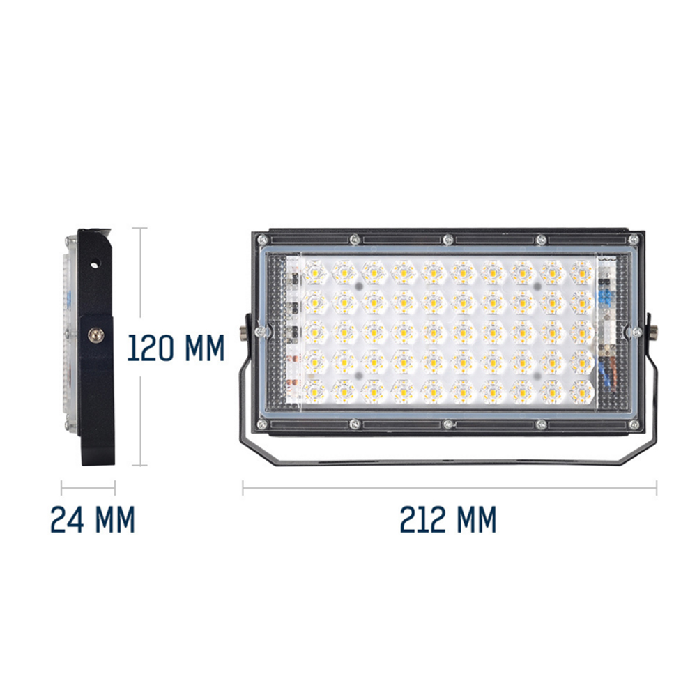 50W LED Spotlight RGB Flood Light 220V Outdoor Waterproof Floodlight DC12-85V Led Reflector led spot light with Remote Control