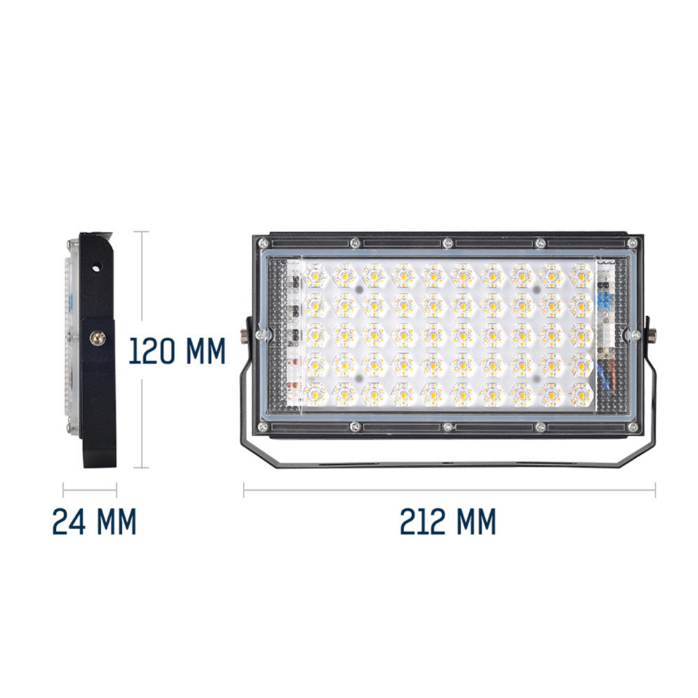 50W LED Spotlight RGB Flood Light 220V Outdoor Waterproof Floodlight DC12-85V Led Reflector led spot light with Remote Control