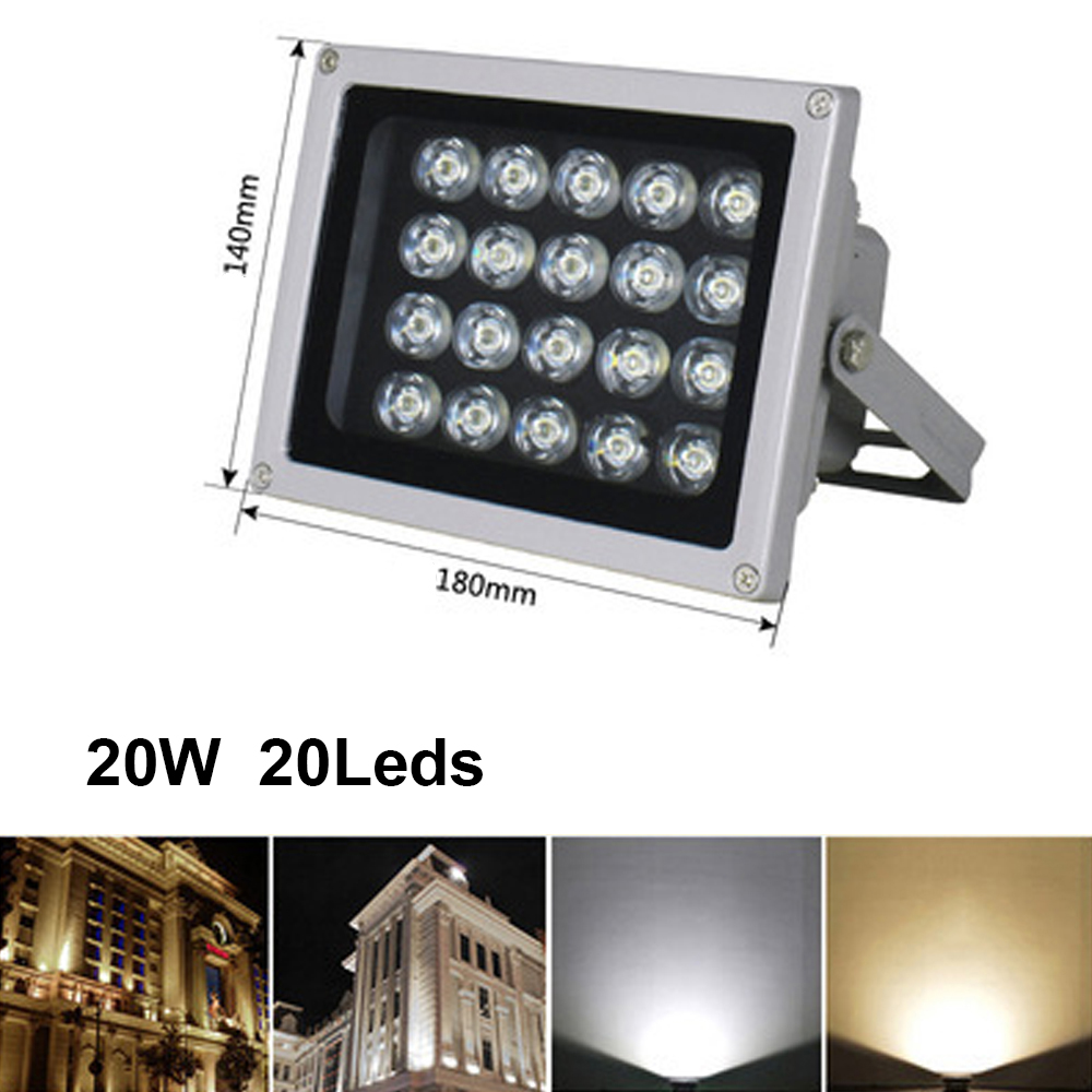 LED RGB Floodlight 20W 30W 50W 100W In Ground Lamp AC 110V 220V IP65 Waterproof Reflector Led Spotlight Outdoor RGB Flood Light