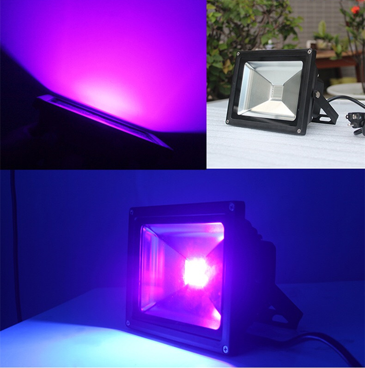 10W-50W UV LED motion induction floodlight waterproof AC85-265V purple DJ disco nightclub KTV festival stage lighting effects