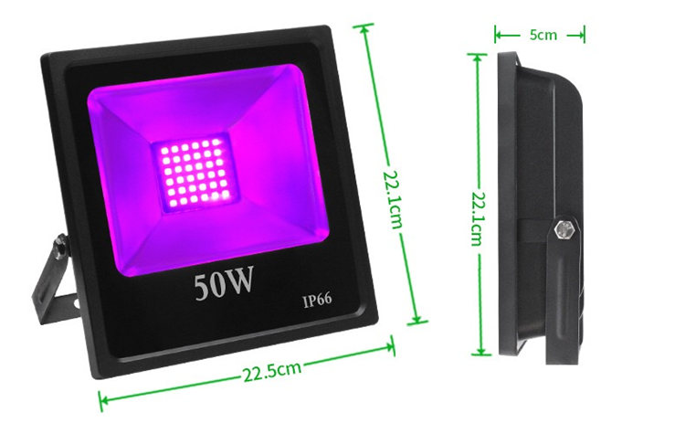 30W-100W US UK EU plug LED Flood Light Waterproof AC85-265V Purple DJ Disco Nightclub KTV Festival Party Stage Lighting Effect