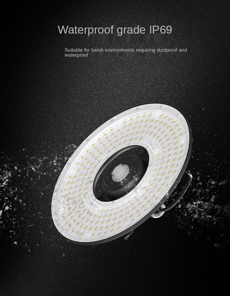 UFO Floodlight High Bay Light 100W High Brightness Circular Lighting Waterproof Ceiling Stadium Lighting LED Street Light
