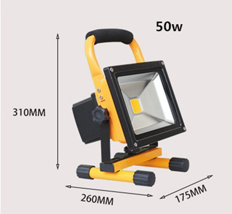 LED Rechargeable Flood Light 220 V 50W 30W 20W Flood Light Waterproof IP65 Reflector Outdoor Camping Emergency Light