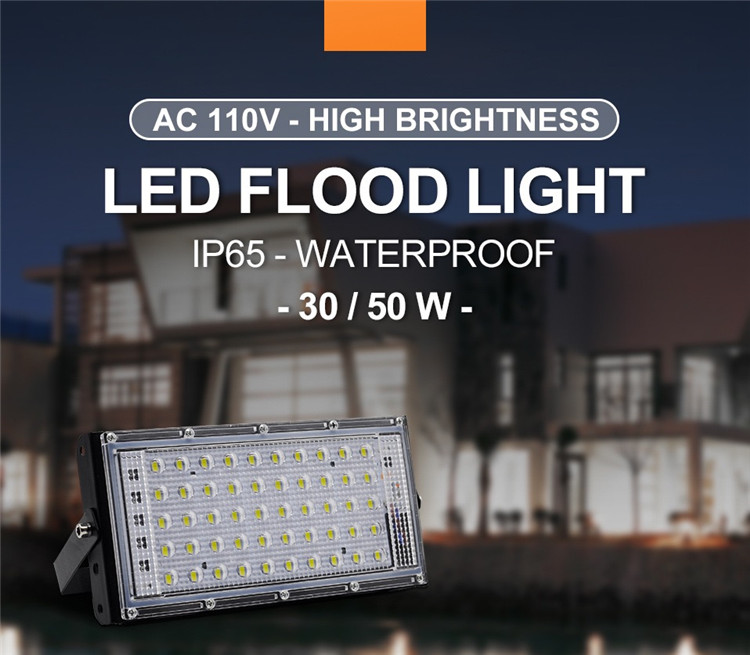 30W 50W LED flood light AC 110V outdoor searchlight spotlight IP65 waterproof projector street light landscape lighting