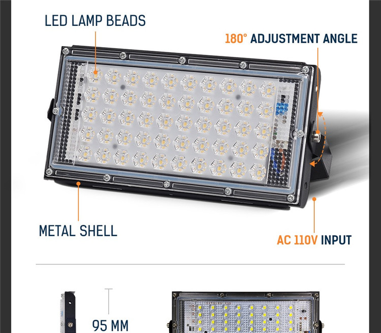 30W 50W LED flood light AC 110V outdoor searchlight spotlight IP65 waterproof projector street light landscape lighting