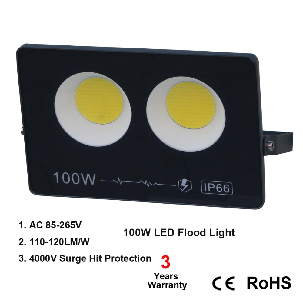 LED Light 100W 200W 300W Outdoor Lights100W (500W Incandescent Equivalent) Waterproof IP65 ETL Listed Floodlights Spotlight