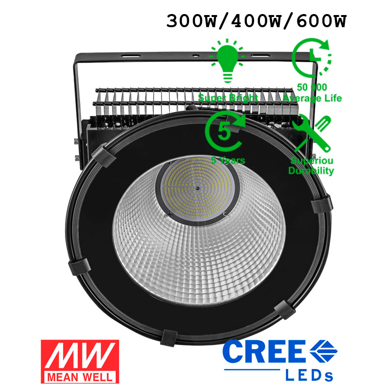 200W 300W 400W 500W 600W led high bay light sport Stadium Airport waterproof Flood light workshop warehouse lamp IP65
