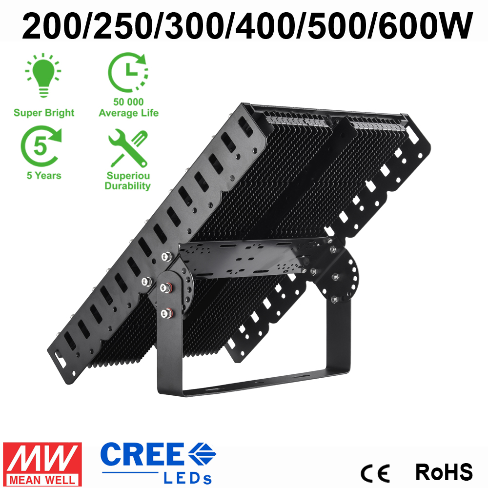 LED Flood light Tunnel Light 200W 250W 300W 400W 500W 600W White/Warm white outdoor waterproof led spot light led flood light