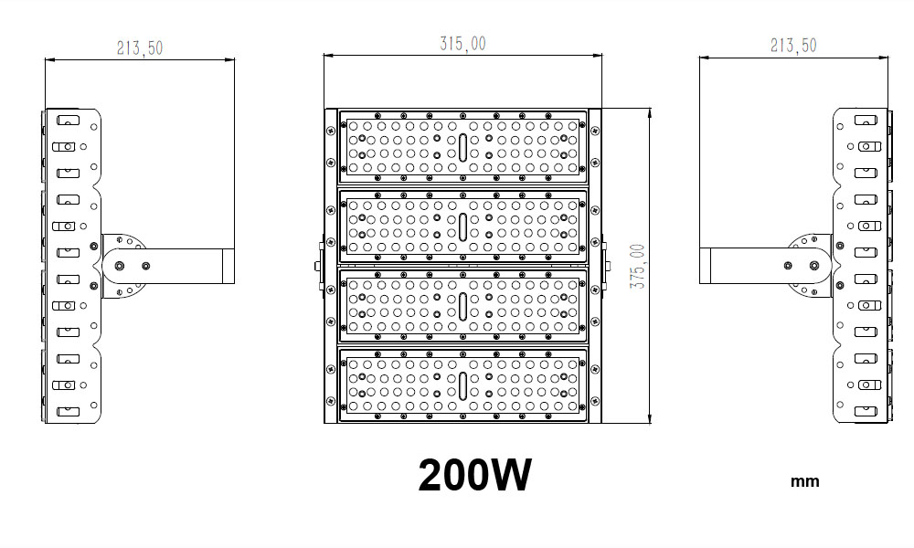 LED Flood light Tunnel Light 200W 250W 300W 400W 500W 600W White/Warm white outdoor waterproof led spot light led flood light