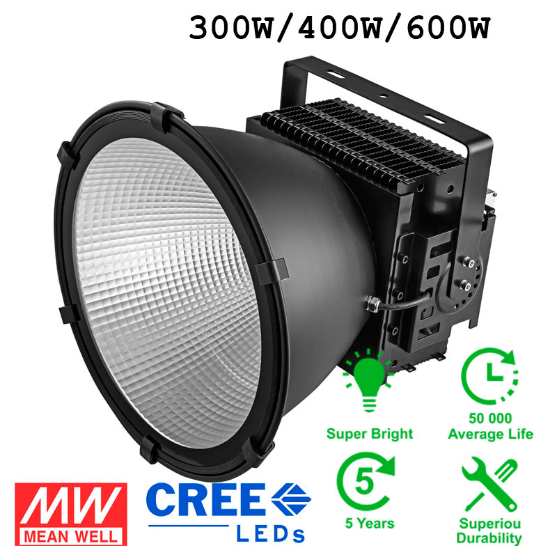 200W 300W 500W LED Flood Light Outdoor Stadium Light IP65 Waterproof Floodlights for Stadium Garden Backyard Garage Playground