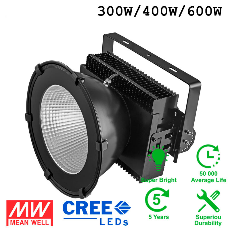 200W 300W 500W LED Flood Light Outdoor Stadium Light IP65 Waterproof Floodlights for Stadium Garden Backyard Garage Playground