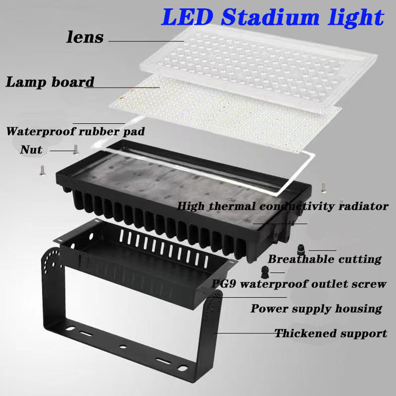 200W 300W Projection lamp high power LED module court lamp sports basketball court projection lamp spotlight high pole lamp