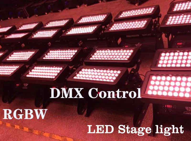 LED Stage light spot light 44*10W single-layer Flood lights RGBW 4 in 1， DMX Control 2 per piece And Flight case