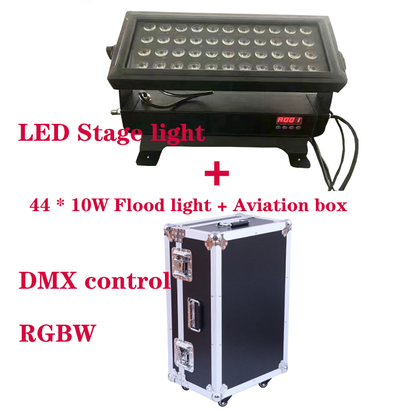 LED Stage light spot light 44*10W single-layer Flood lights RGBW 4 in 1， DMX Control 2 per piece And Flight case