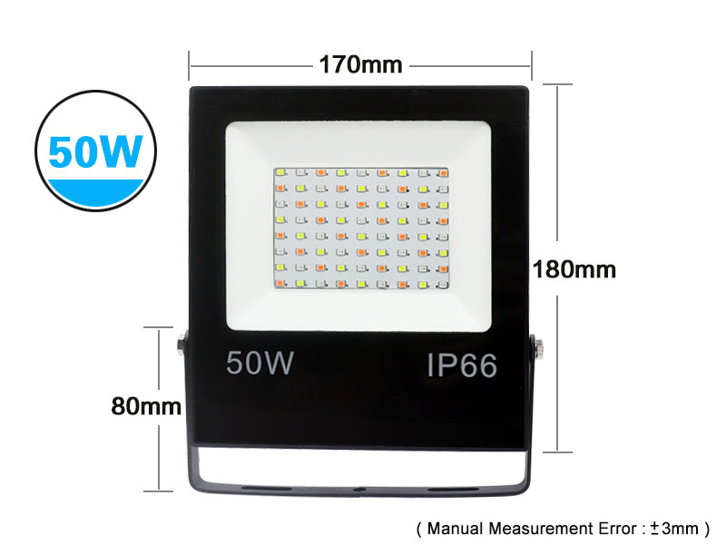 RGB Led Floodlight IP66 50W 30W SMD 2835 Floodlit Lamp Reflector with Remote Control Outdoor Street Lighting Color Spotlight