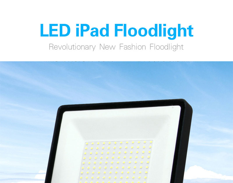 LED Floodlight 50W 30W 20W 10W Ultra Thin White Reflector ipad Flood Light Spotlight Outdoor 230V Outdoor IP66 Waterproof