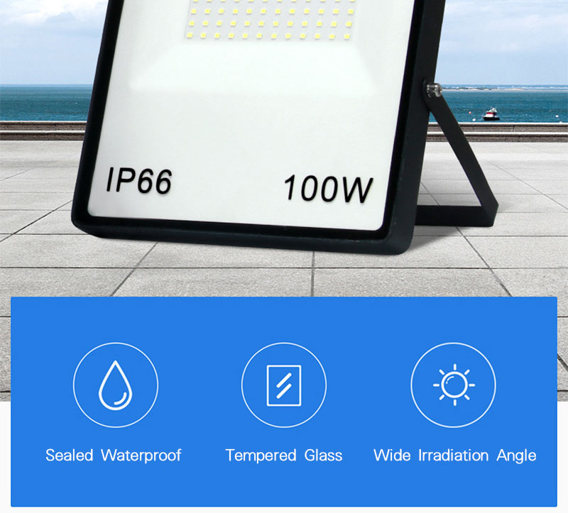 LED Floodlight 50W 30W 20W 10W Ultra Thin White Reflector ipad Flood Light Spotlight Outdoor 230V Outdoor IP66 Waterproof