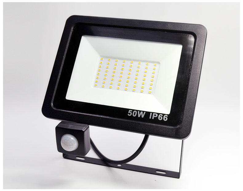 10W 20W 30W 50W 100W Led Flood Light With Adjustable PIR Sensor SMD 2835 Floodlights Outdoor Lighting For Street Square