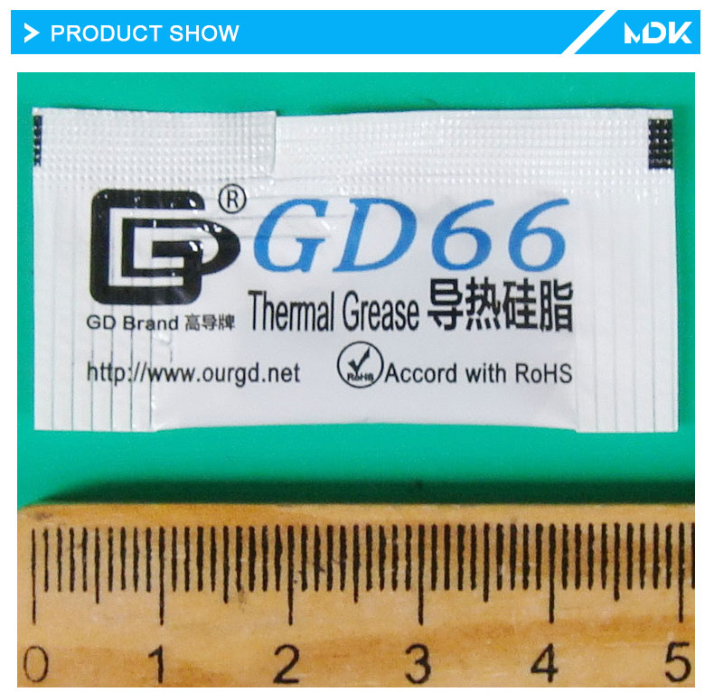 50 Pcs GD66 Thermal Conductive Grease Paste Silicone Plaster Heatsink Compound 50 Pieces Grams High Performance Gray