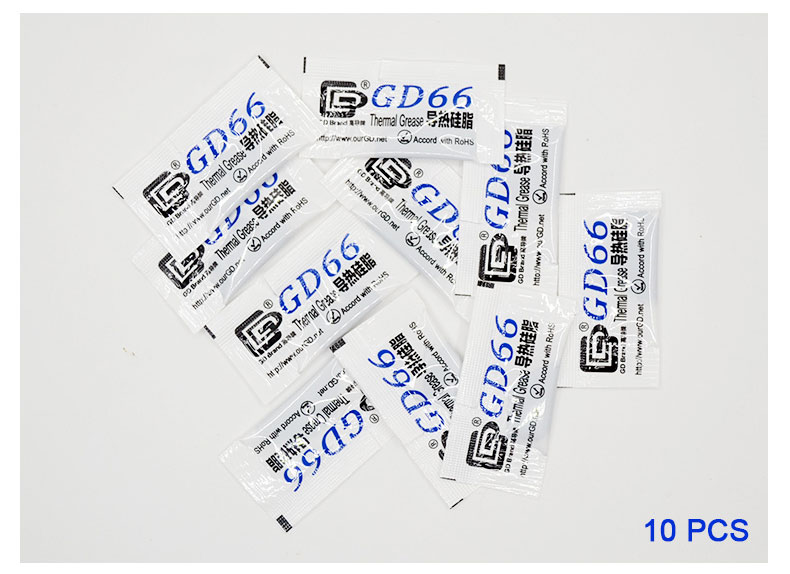 50 Pcs GD66 Thermal Conductive Grease Paste Silicone Plaster Heatsink Compound 50 Pieces Grams High Performance Gray