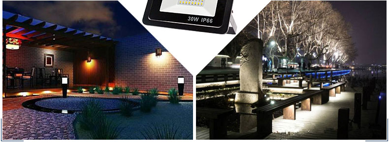 LED Floodlight 30W Ultra Thin Led Flood Light Spotlight Outdoor 220V 230V IP66 OutdoorWall Lamp Flood Light