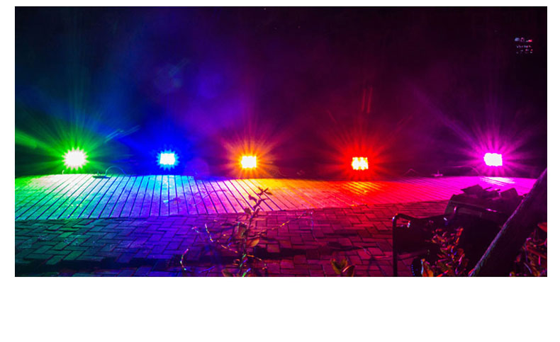 LED Flood Light RGB 30W 50W 100W 220V Remote control colorful Floodlights IP66 outdoor led spotlight