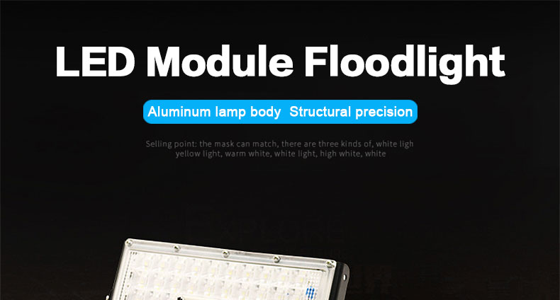 Led Flood Light Outdoor Spotlight Reflector Floodlight 50W Wall Washer Lamp IP66 Waterproof Garden 220V SMD Lighting