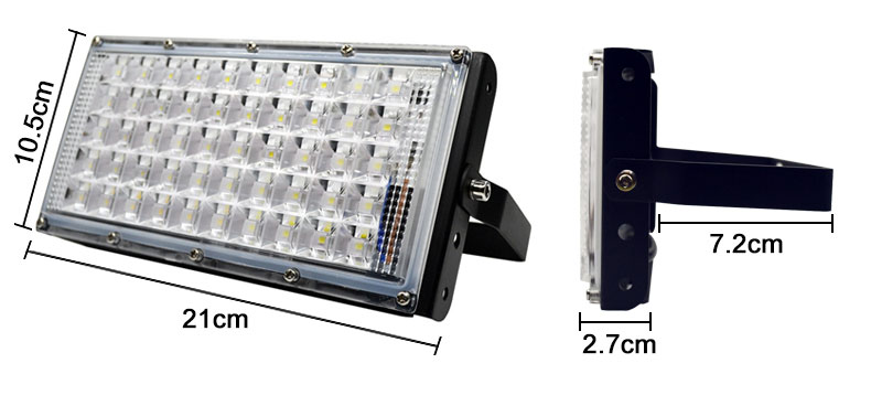 Led Flood Light Outdoor Spotlight Reflector Floodlight 50W Wall Washer Lamp IP66 Waterproof Garden 220V SMD Lighting