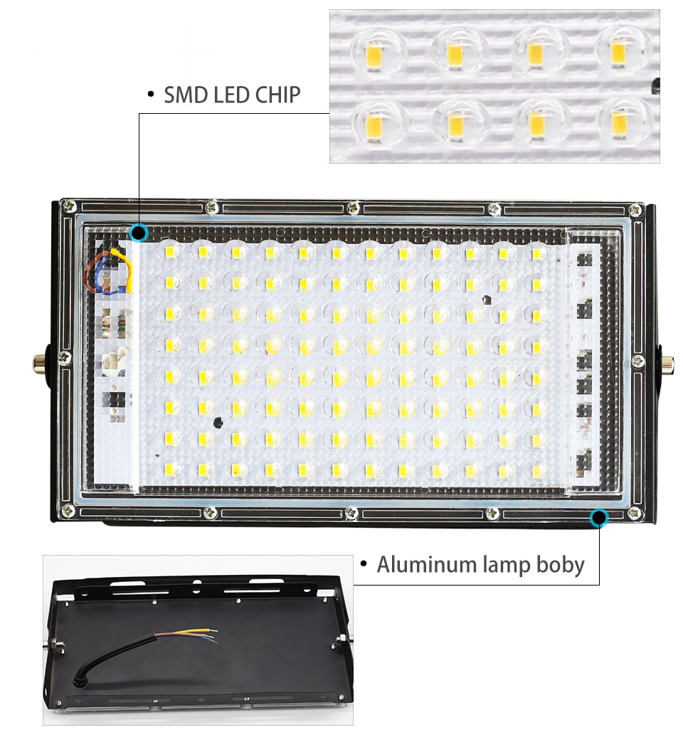 Flood Light LED Street Lamp Outdoor Spotlight Garden Lighting 100W AC 220V 240V Focus Spot Light LED Floodlight Projector