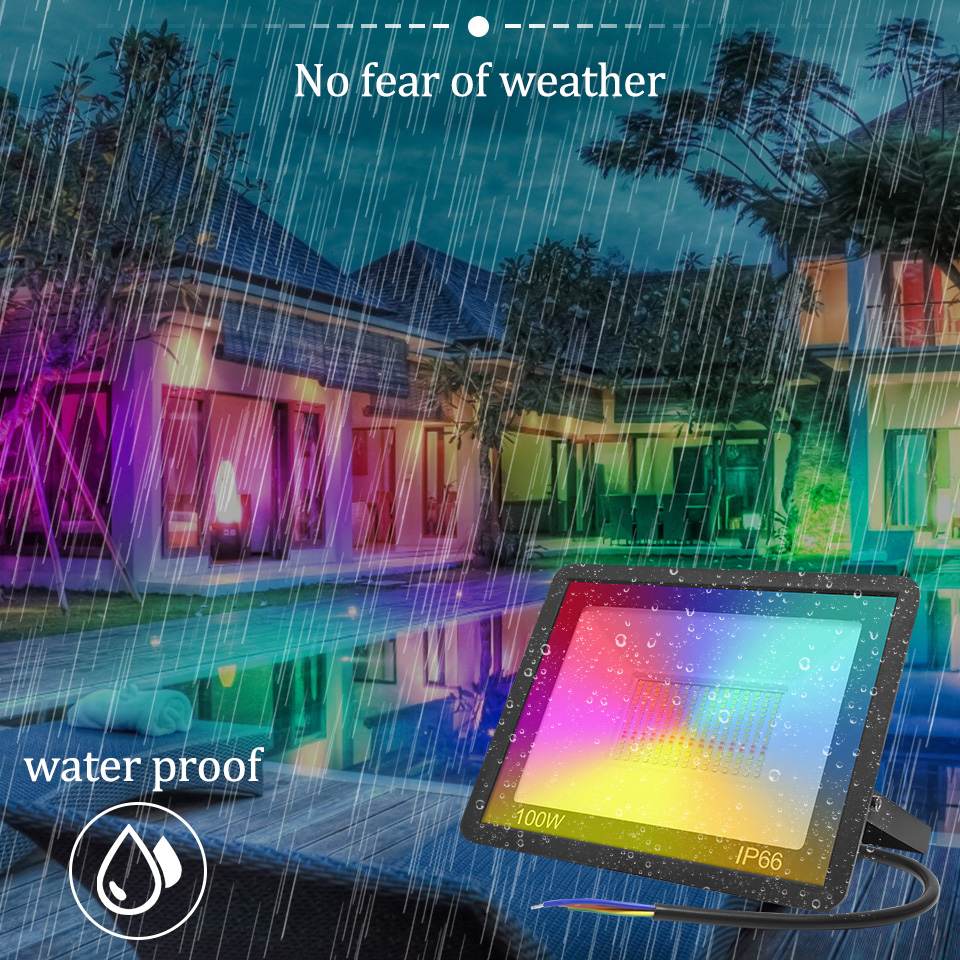 Tuya Smart Flootlight 30W 50W 100W 220V flood light waterproof IP66 8 Scene Modes for you to Choose LED outdoor Flootlight