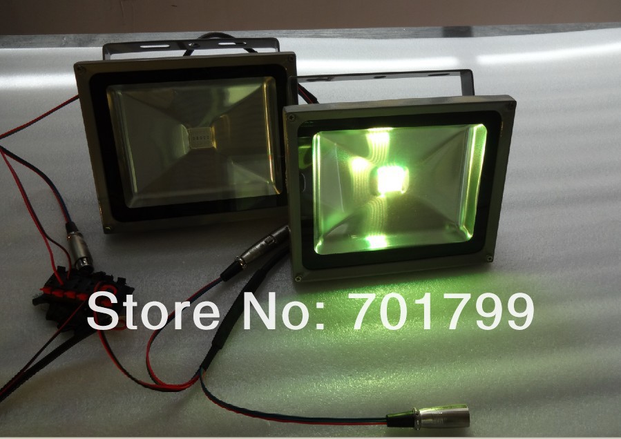 120W RGB DMX flood light AC85-265V input;can be controlled by dmx controller directly;size:L368XW285XH110