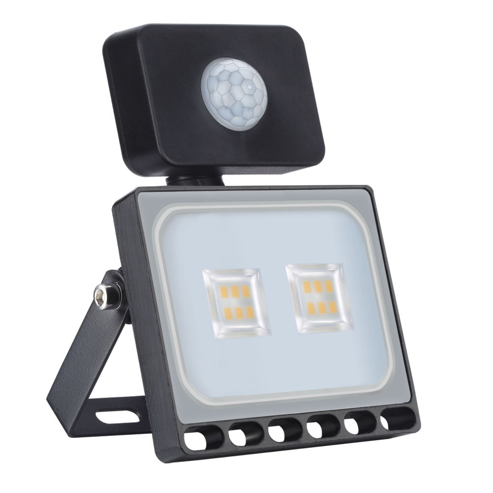 2PCS/Lot Ultrathin Outdoor Lighting Motion Sensor Led Flood Lights 110V 220V 10W Led Floodlight Spotlights Waterproof IP65