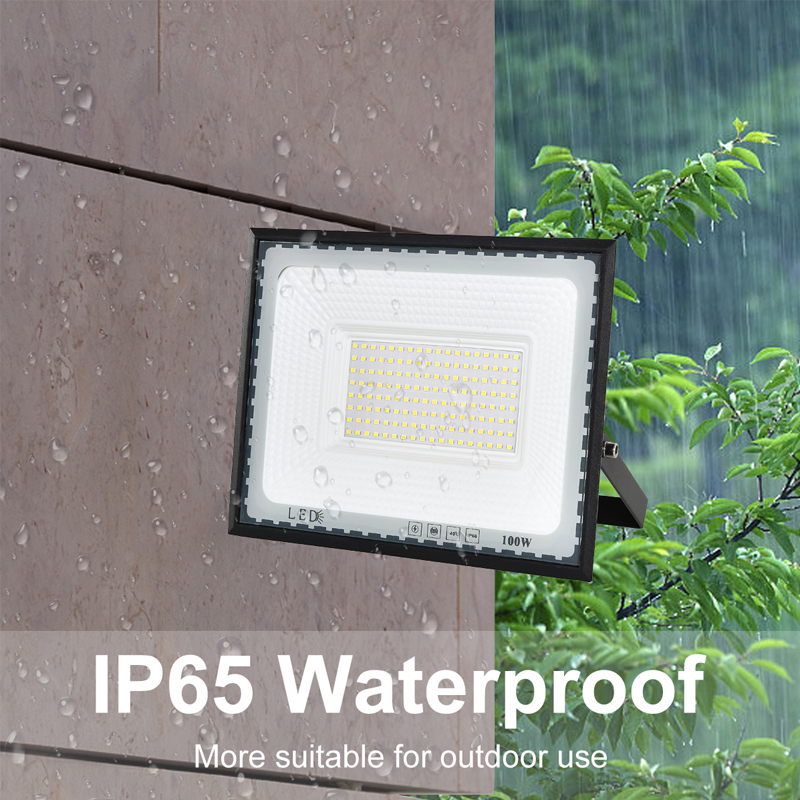 LED Flood Light Ultra-thin 30W 50W 100W 150W 200W Cool Warm White Floodlights IP65 Outdoor Lighting For Garden Garage Fence