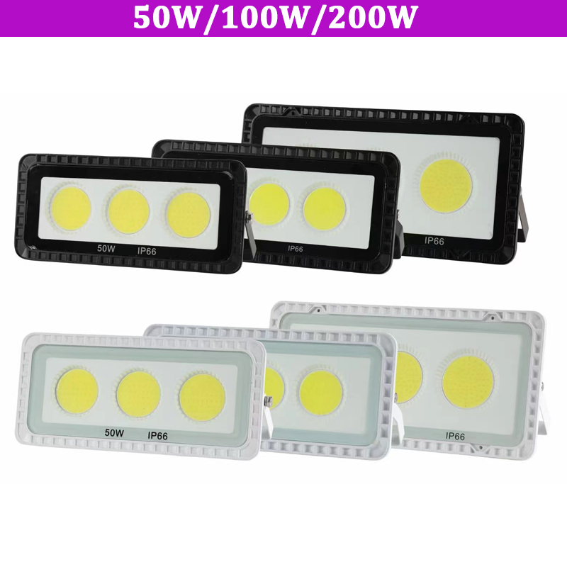 Garden Flood Light LED 220V 50W 100W 200W Outdoor Waterproof Landscape Reflector Exterior Wall Street Garage Projector Lamp