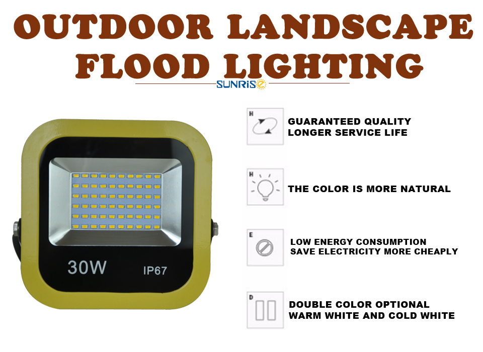 Floodlight 30W 50W LED Waterproof Security Passive High lumen Garden Yard Outdoor wall light Lamp Flood light