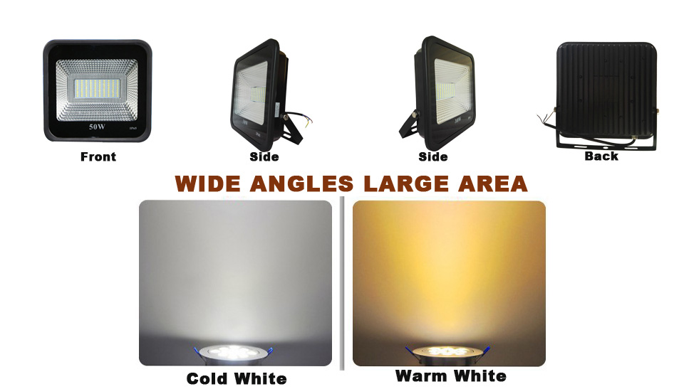 Floodlight 30W 50W LED Waterproof Security Passive High lumen Garden Yard Outdoor wall light Lamp Flood light