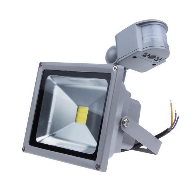 led flood light spotlight lamp 50W motion detective sensor 220V 10W20W30W street lamp floodlight outside lights with PIR sensor