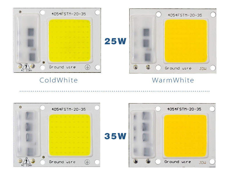 High Power LED Matrix For Projectors 15W 25W 35W 50W DIY Flood Light COB Smart IC Driver LED Diode Spotlight Outdoor Chip Lamp