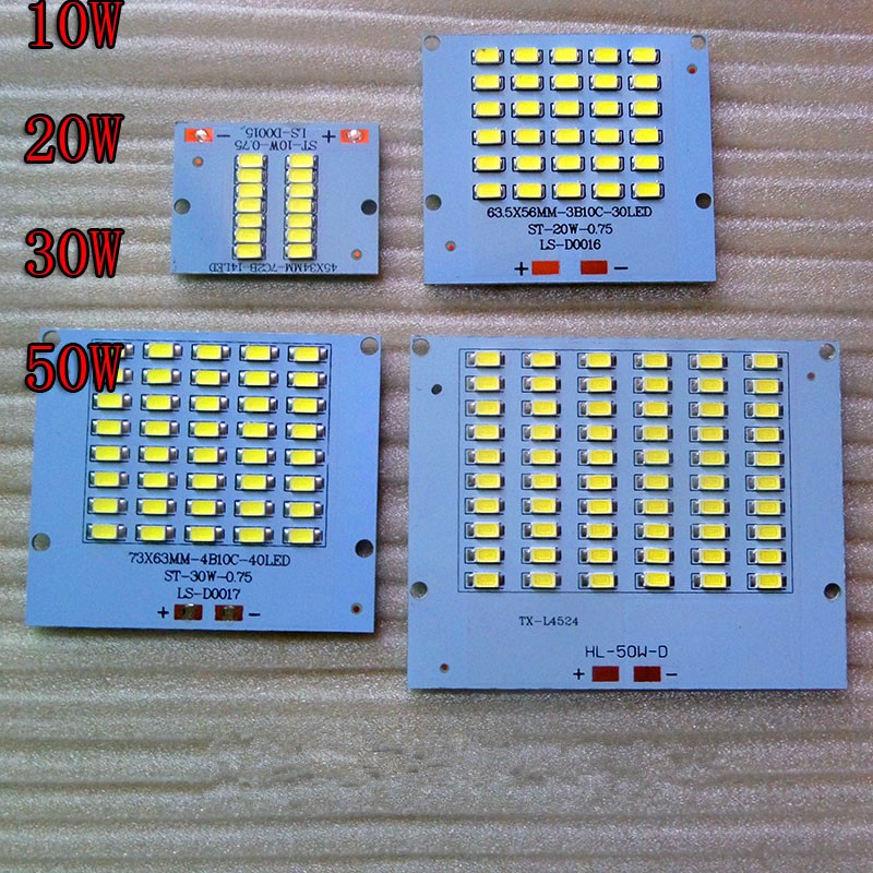 High Lumens LED Flood Light 10W 20W 30W 50W 110V 220V Epistar PCB 5730SMD LED Chips plate resource Floodlight DIY LED lamp Beads