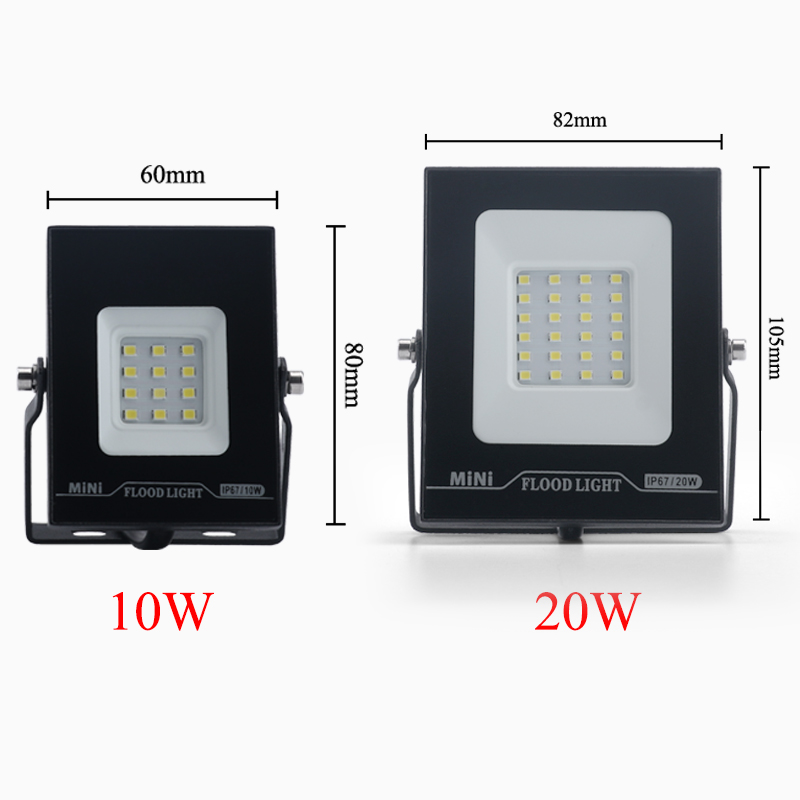 LED FloodLights Outdoor Lighting IP67 Waterproof High Brightness Mini Flood Light Spotlight 220V 10W 20W 30W 50W 100W 150W 200W