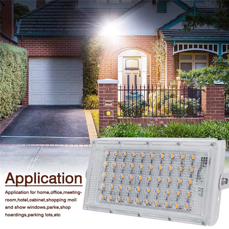 LED Flood Light 50W DC12V Floodlight Street Lamp IP65 Waterproof Outdoor Wall Reflector Lighting Garden Square Spotlight